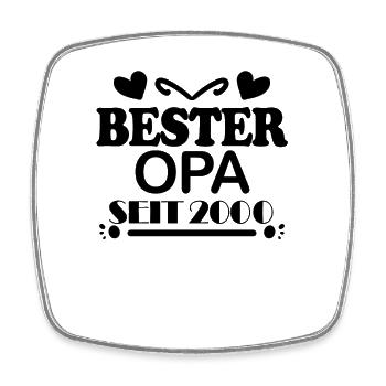 Bester Opa seit 2000 - Viereckiger Kühlschrankmagnet - Weiß - Vorne