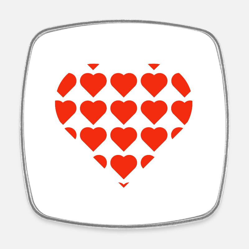 Saint-Valentin, Saint-Valentin, Saint-Valentin - Magnet carré - blanc
