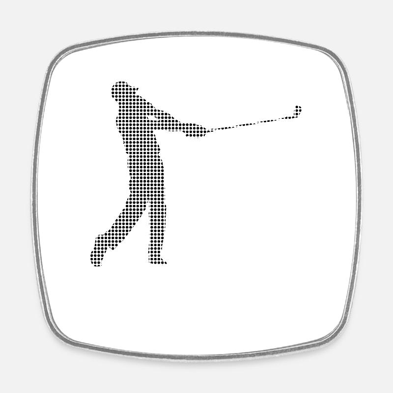 Golfe - Magnet carré - blanc