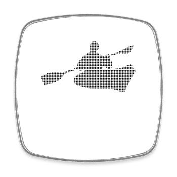 Canoeing - Square fridge magnet - white - Front