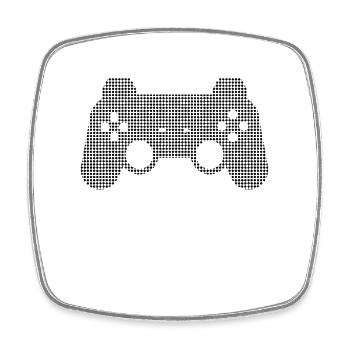 Gaming - Viereckiger Kühlschrankmagnet - Weiß - Vorne