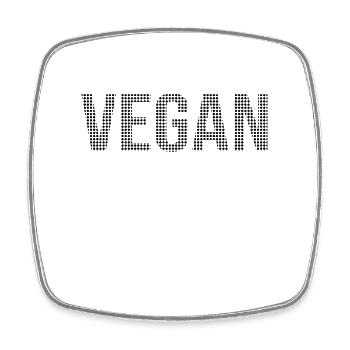 Vegan - Square fridge magnet - white - Front