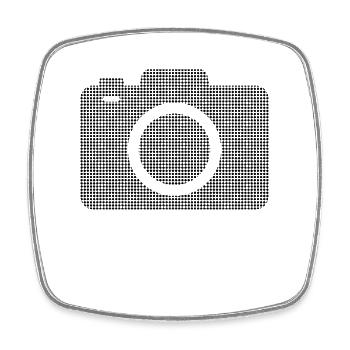 Camera - Square fridge magnet - white - Front