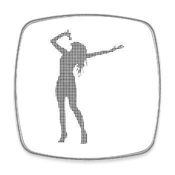 Sing - Square fridge magnet - white - Front