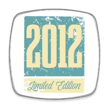 2012 Anniversaire de naissance Année de naissance - Magnet carré - blanc - Devant