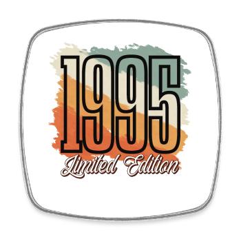 1995 Année de naissance Anniversaire Année de construction Vintage Rétro - Magnet carré - blanc - Devant