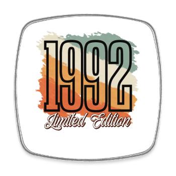 1992 Year of birth Birthday Year of construction Vintage Retro - Square fridge magnet - white - Front