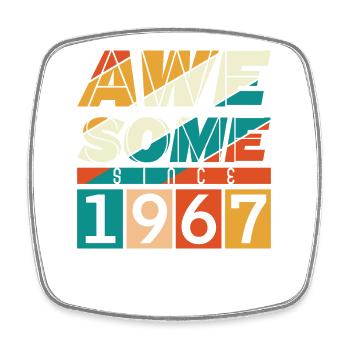 1967 Anniversaire Anniversaire Année de naissance millésime - Magnet carré - blanc - Devant