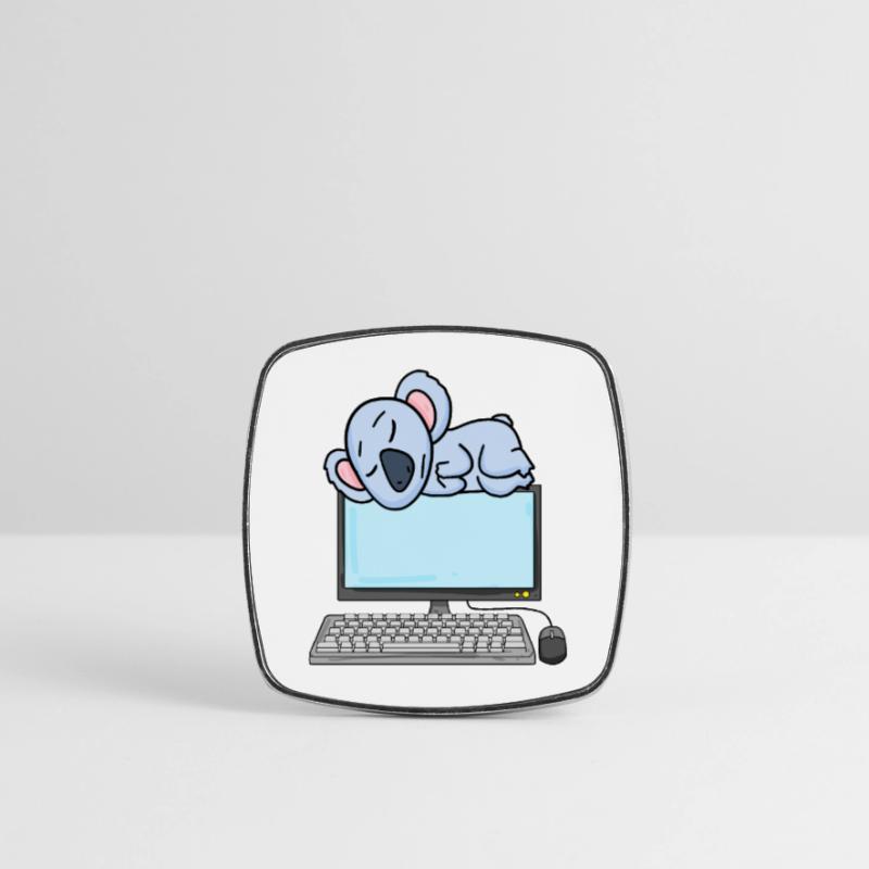 Koala Computer Nerd Programmierer Geschenk Viereckiger Kühlschrankmagnet
