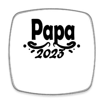 Vater 2023 - Papa 2023 Geschenk - Viereckiger Kühlschrankmagnet - Weiß - Vorne