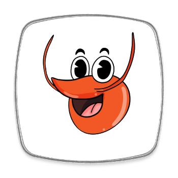 Lobster Head - Square fridge magnet - white - Front