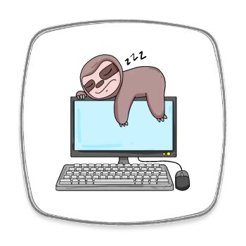 Computer Nerd Programmer Gift - Square fridge magnet - white - Front