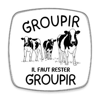 septième compagnie, 7ème compagnie, Chaudard - Magnet carré - blanc - Devant