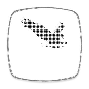 Adler - Viereckiger Kühlschrankmagnet - Weiß - Vorne