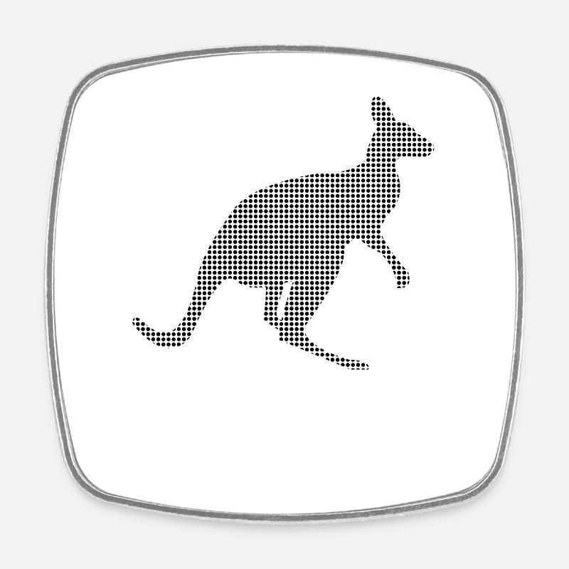Känguru - Viereckiger Kühlschrankmagnet - Weiß