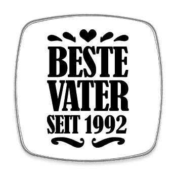 Bester Vater seit 1992 - Viereckiger Kühlschrankmagnet - Weiß - Vorne