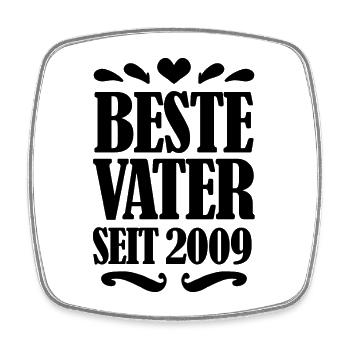 Bester Vater seit 2009 - Viereckiger Kühlschrankmagnet - Weiß - Vorne