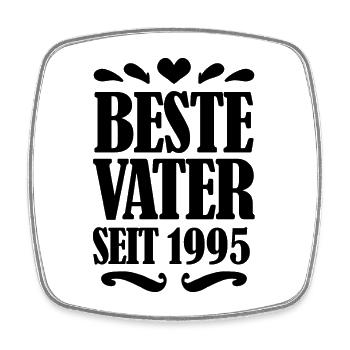 Bester Vater seit 1995 - Viereckiger Kühlschrankmagnet - Weiß - Vorne