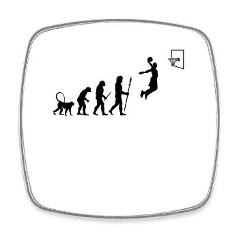 Basketball Evolution - Square fridge magnet - white - Front