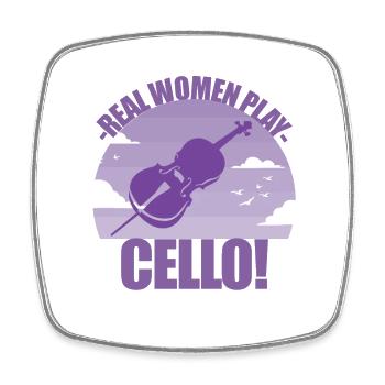 Cello Instrument Musikerin Cellonistin Geschenk - Viereckiger Kühlschrankmagnet - Weiß - Vorne