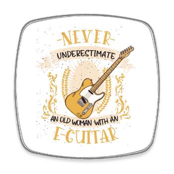 E-Gitarre Musikerin Musikinstrument Geschenk - Viereckiger Kühlschrankmagnet - Weiß - Vorne