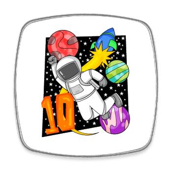 10 Jahre Geburtstag Junge Geschenk - Viereckiger Kühlschrankmagnet - Weiß - Vorne