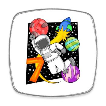 7 ans Cadeau d’anniversaire de garçon - Magnet carré - blanc - Devant