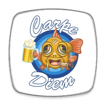 Carpe diem - Magnet carré - blanc - Devant