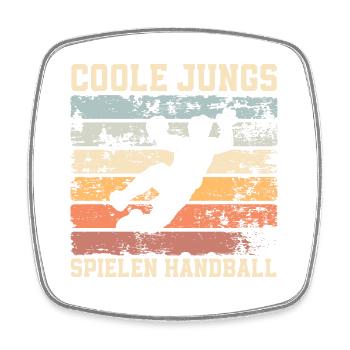 Handball Handballer - Viereckiger Kühlschrankmagnet - Weiß - Vorne