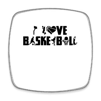 Basketball - Square fridge magnet - white - Front