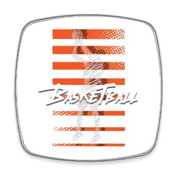 Basketball basketball players - Square fridge magnet - white - Front