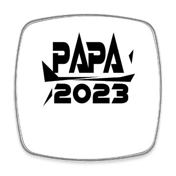 Vater 2023 - Papa 2023 Geschenk - Viereckiger Kühlschrankmagnet - Weiß - Vorne