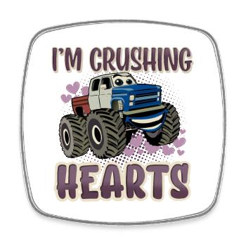 Chez Crushing Hearts - Magnet carré - blanc - Devant