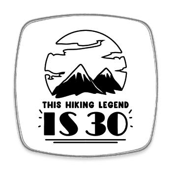 Mountain Wanderer 30th Birthday 30 Years Old Gift - Square fridge magnet - white - Front