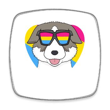 Pansexuell Hund Thai Bangkaew Dog Herz Geschenk - Viereckiger Kühlschrankmagnet - Weiß - Vorne