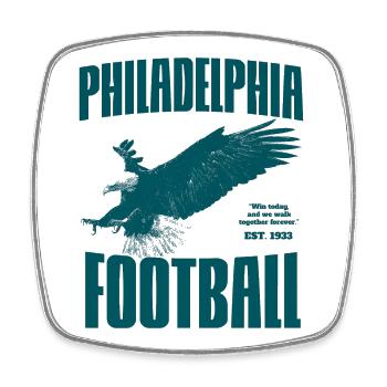 Philadelphia Football Eagle Graphic - Square fridge magnet - white - Front
