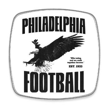 Graphique vintage Philadelphia Eagle - Magnet carré - blanc - Devant