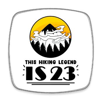 23. Geburtstag Berge 23 Jahre alt Berg Wandern - Viereckiger Kühlschrankmagnet - Weiß - Vorne