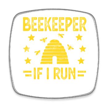 Beekeeper Beekeeper Bees - Square fridge magnet - white - Front