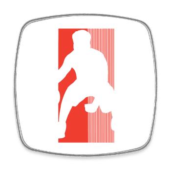 Basketball basketball players - Square fridge magnet - white - Front