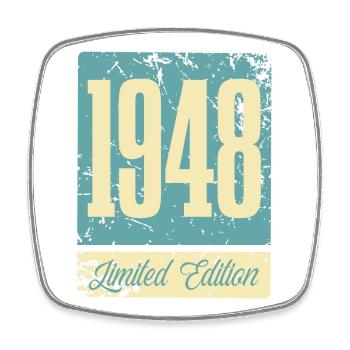 1948 Anniversaire de naissance Année de naissance - Magnet carré - blanc - Devant