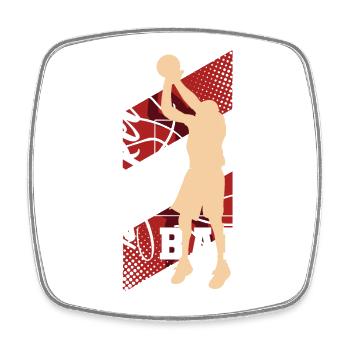 Basketball basketball players - Square fridge magnet - white - Front