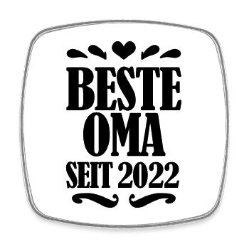 Beste Oma seit 2022 - Oma Geschenk - Viereckiger Kühlschrankmagnet - Weiß - Vorne