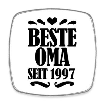 Beste Oma seit 1997 - Oma Geschenk - Viereckiger Kühlschrankmagnet - Weiß - Vorne