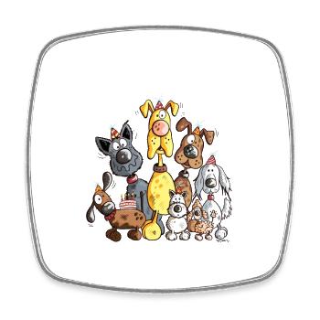 Dog Poop Dog I Just Really Love Dogs - Square fridge magnet - white - Front