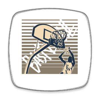 Basketball basketball players - Square fridge magnet - white - Front