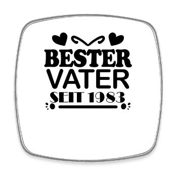 Bester Vater seit 1983 - Vatertag Geschenk - Viereckiger Kühlschrankmagnet - Weiß - Vorne