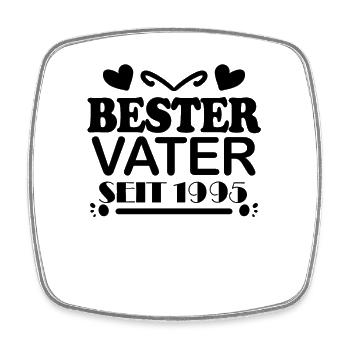 Bester Vater seit 1995 - Vatertag Geschenk - Viereckiger Kühlschrankmagnet - Weiß - Vorne