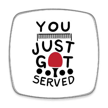 Ping Pong Saying - Square fridge magnet - white - Front