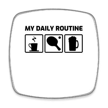 Pingpong Coffee - Square fridge magnet - white - Front